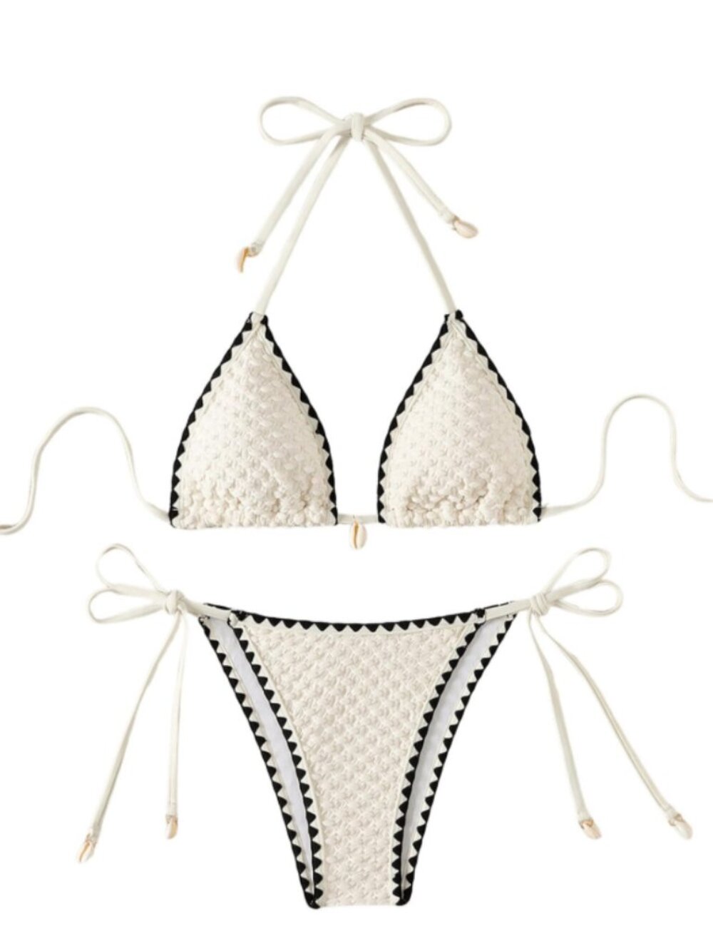 SHENHE Women's 2 Piece Triangle Halter Tie Side Bikini Swimsuit Sets
